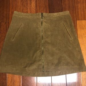Abercrombie & Fitch Brown Faux Suede Skirt